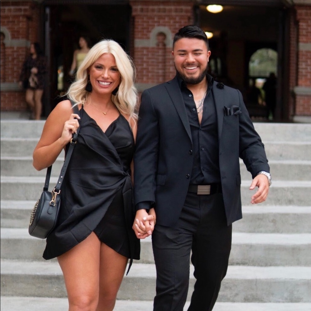 Black wrap dress
